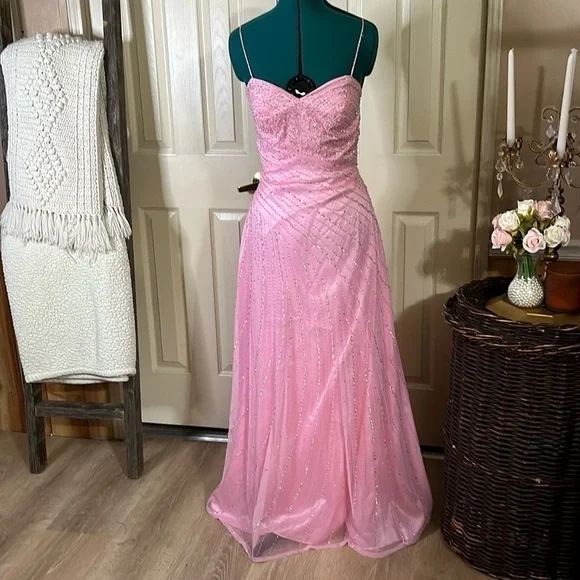 open lace back dress Morilee 60181 Blush/Rose Gold Quinceaera Dress  PROM BAE